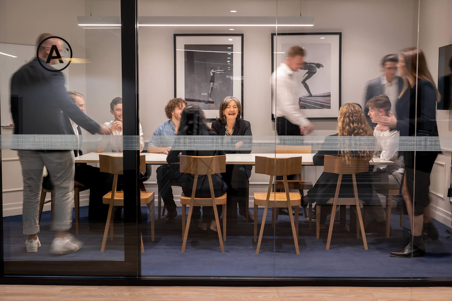 stock photography of team meeting - hero shot photography