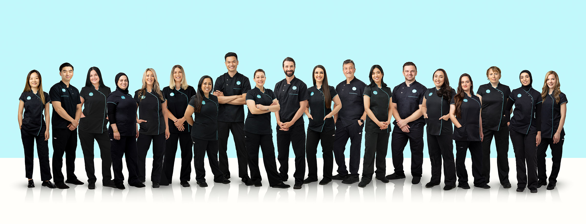 composite hero team portrait of dentists