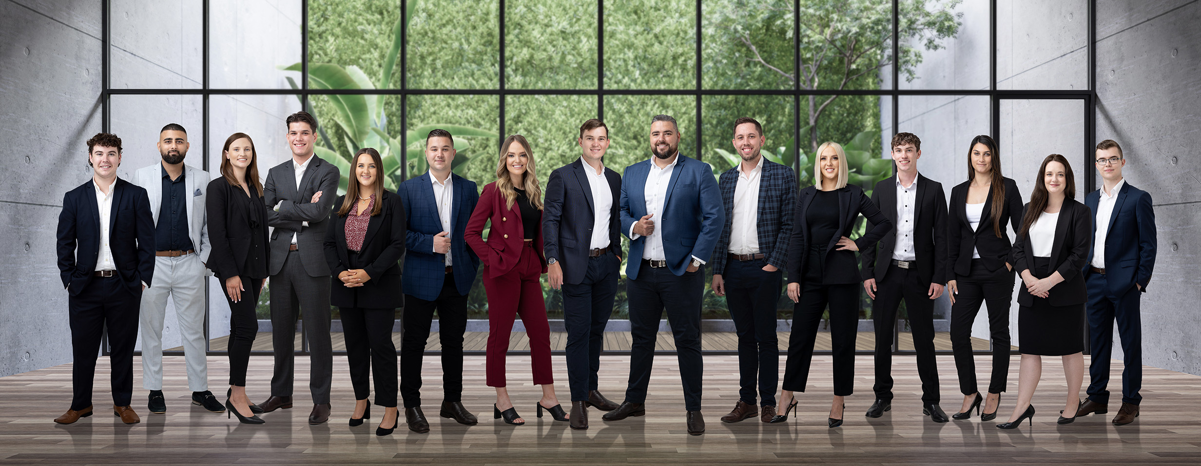 team portrait of real estate agents